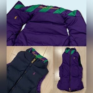 Ralph Lauren 
Purple and Green Puffer Jacket